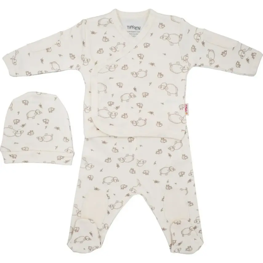 Tiffany Çocuk Zıbın Takımı 3lü Lamb Organik Theme - 1