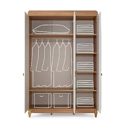 Tiffany Happy Dolap 3 Kapılı - 3