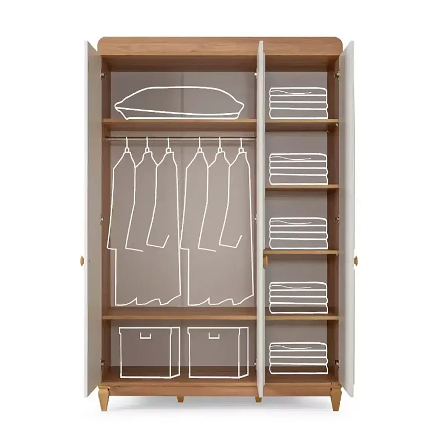 Tiffany Happy Dolap 3 Kapılı - 3