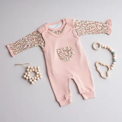 Tiffany Kız Salopet Tulum Leopard Theme (1)