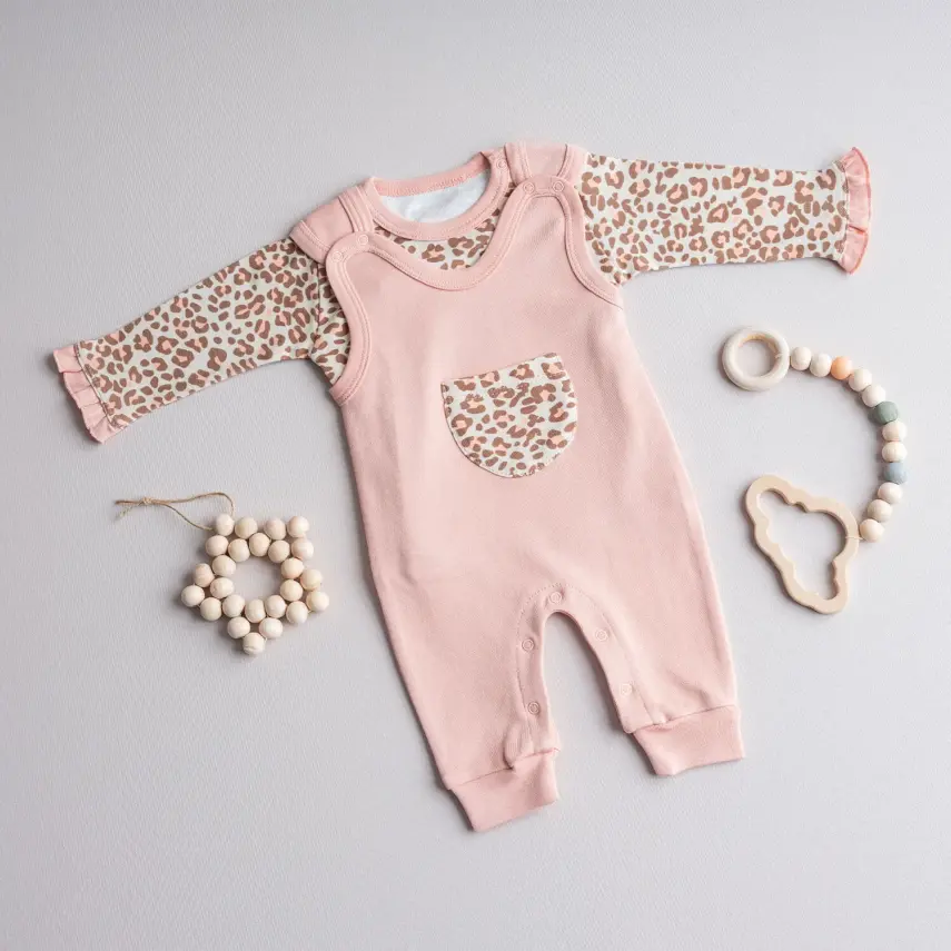 Tiffany Kız Salopet Tulum Leopard Theme - 2