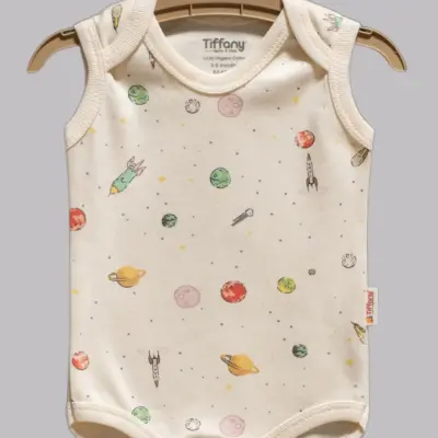 Tiffany Organik Bebek Body Atlet Space Theme Unisex - 2
