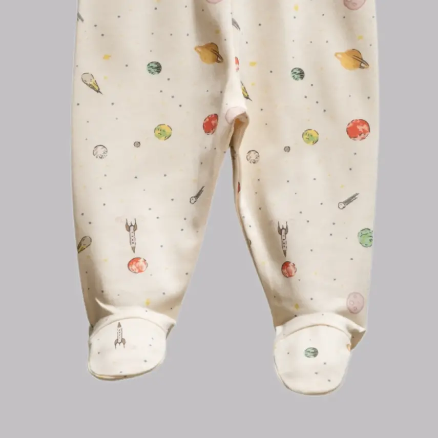 Tiffany Organik Bebek Patikli Pantolon Space Theme Unisex - 2