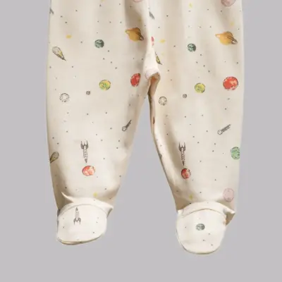 Tiffany Organik Bebek Patikli Pantolon Space Theme Unisex - 4