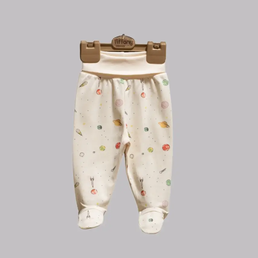 Tiffany Organik Bebek Patikli Pantolon Space Theme Unisex - 3