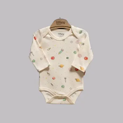 Tiffany Organik Uzun Kol Bebek Body Space Theme Unisex - 3