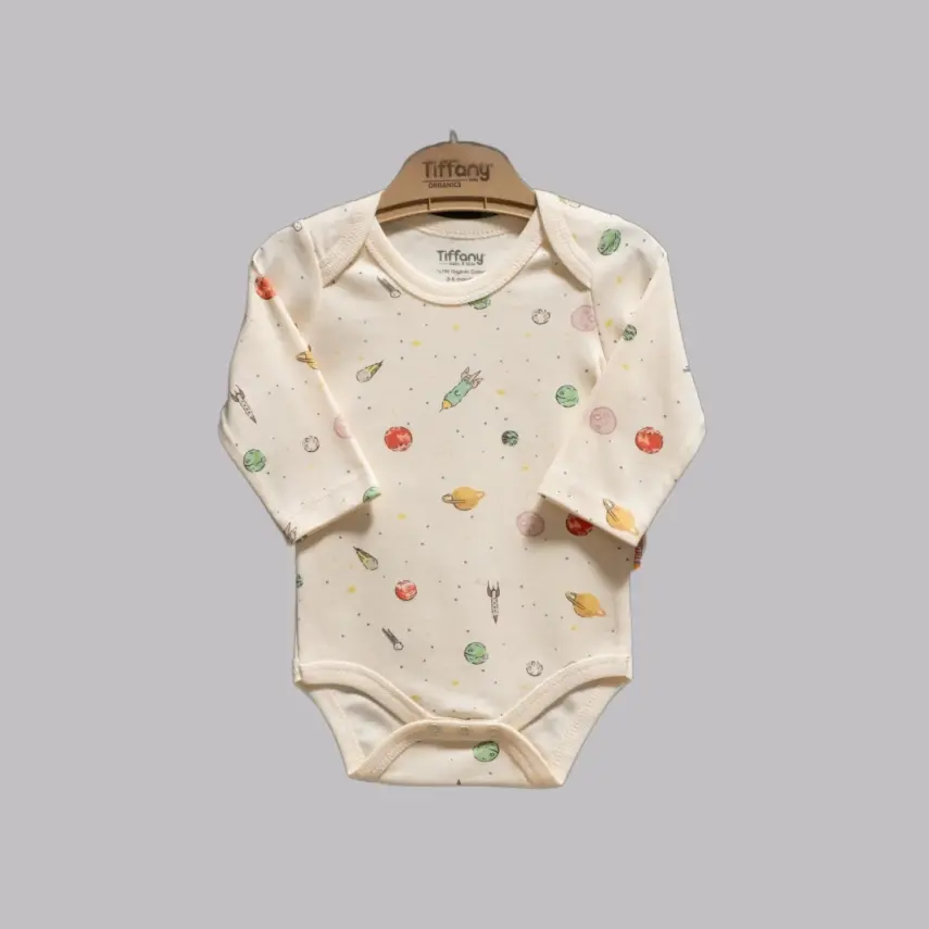 Tiffany Organik Uzun Kol Bebek Body Space Theme Unisex - 3