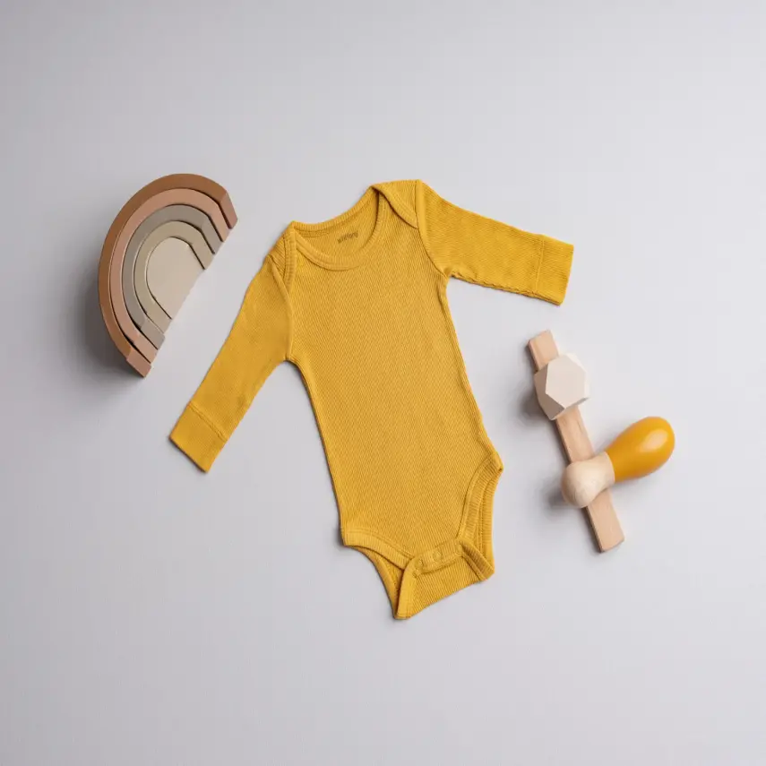 Tiffany Unisex Body Uzun Kol Ecofriends Theme Safran - 1