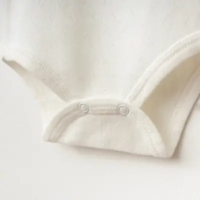 Tiffany Unisex Pamuklu Atlet Body Bisiklet Yaka Jakarlı Basic Tema Ekru - 2