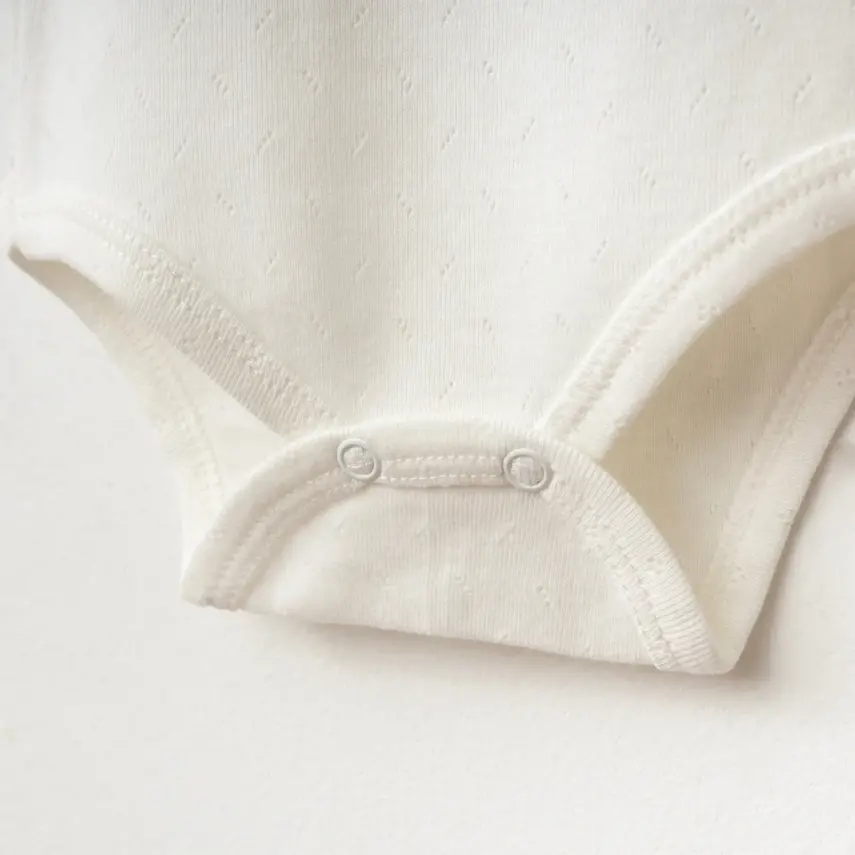 Tiffany Unisex Pamuklu Atlet Body Bisiklet Yaka Jakarlı Basic Tema Ekru - 7