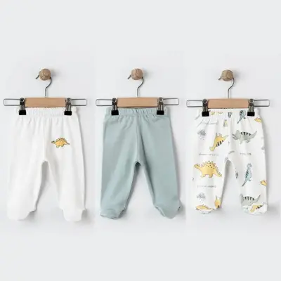 Tiffany Unisex Pantolon Patikli 3lü Dinosaur Theme