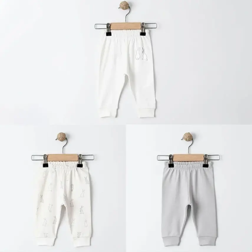 Tiffany Unisex Pantolon Patiksiz 3lü Rabbit Theme - 2