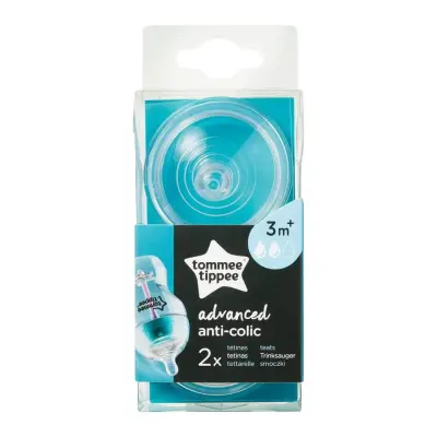 Tommee Tippee Gelişmiş Antikolik Biberon Emziği 2li Orta Akış (1)