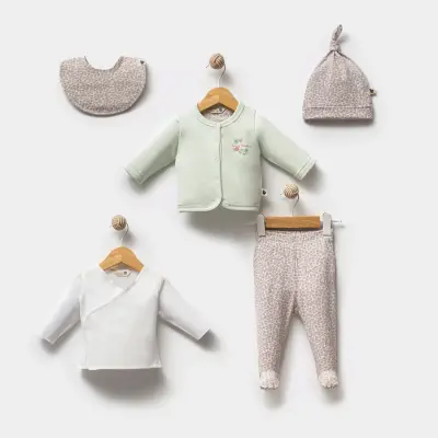 Totstale Hastane Çıkışı 5li Fall Floral Yeşil