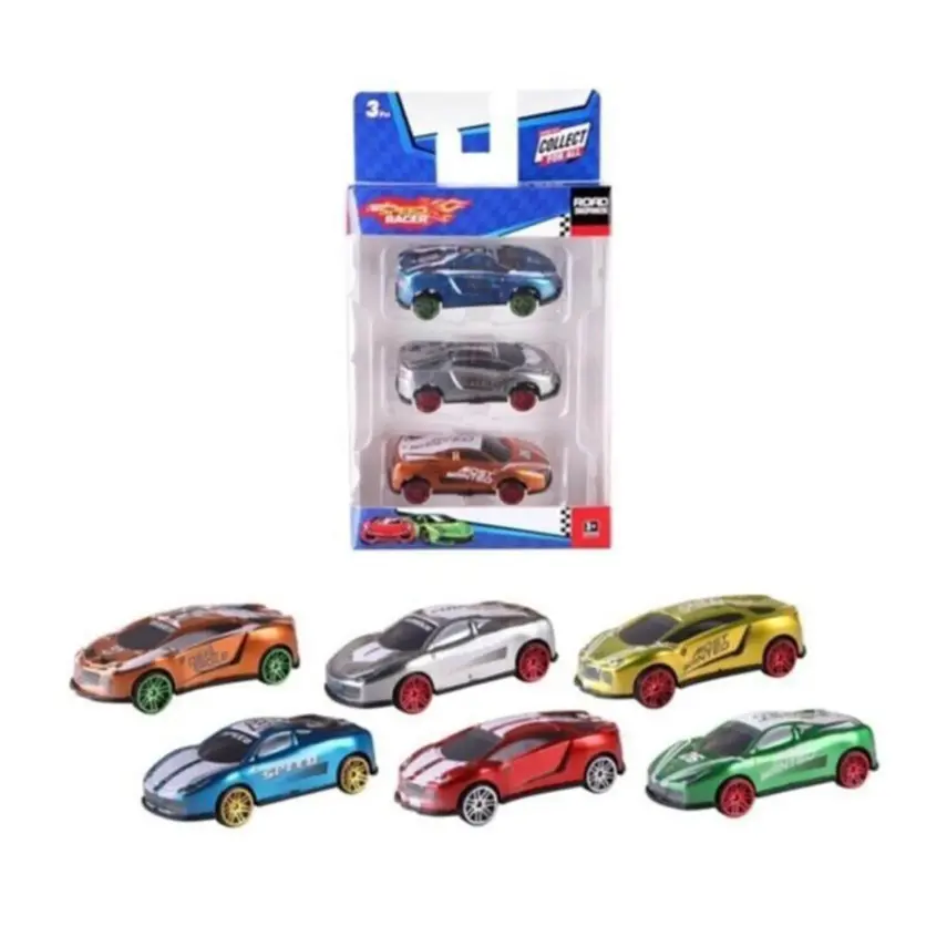 Toysan 3'lü Speed Racer Metal Araba Seti - 4