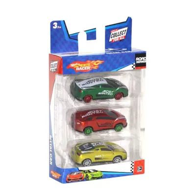 Toysan 3'lü Speed Racer Metal Araba Seti (1)