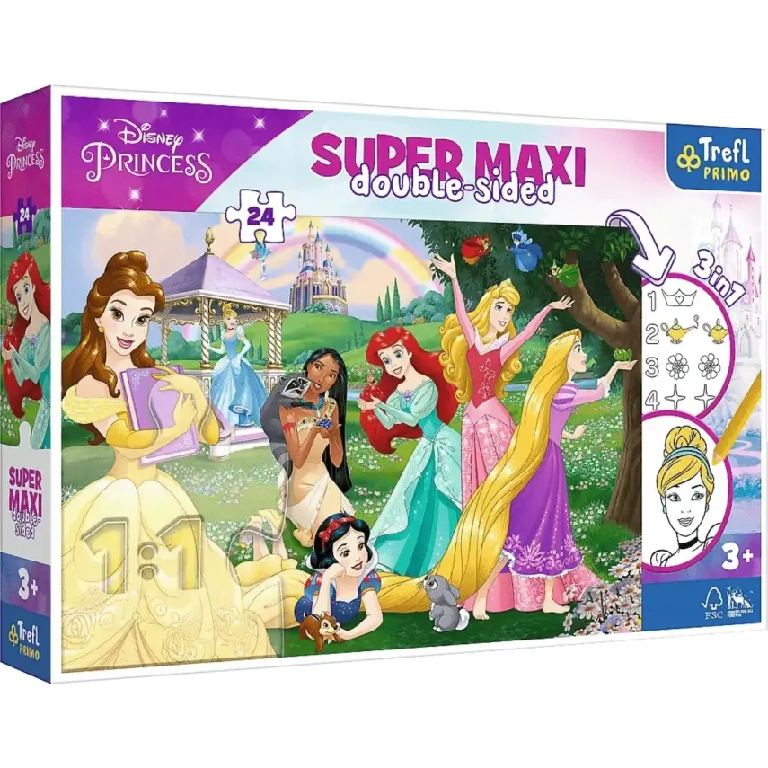 Trefl 24 Parça Puzzle Süper Maxi Princess  - 1