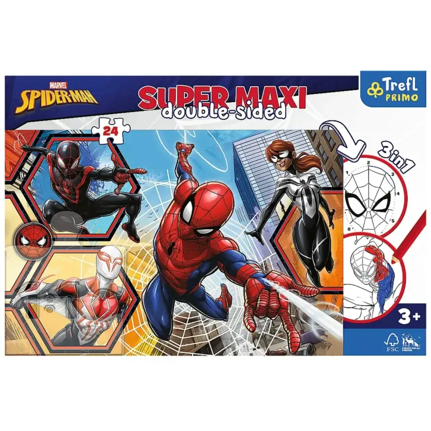 Trefl 24 Parça Puzzle Süper Maxi Spiderman - 5