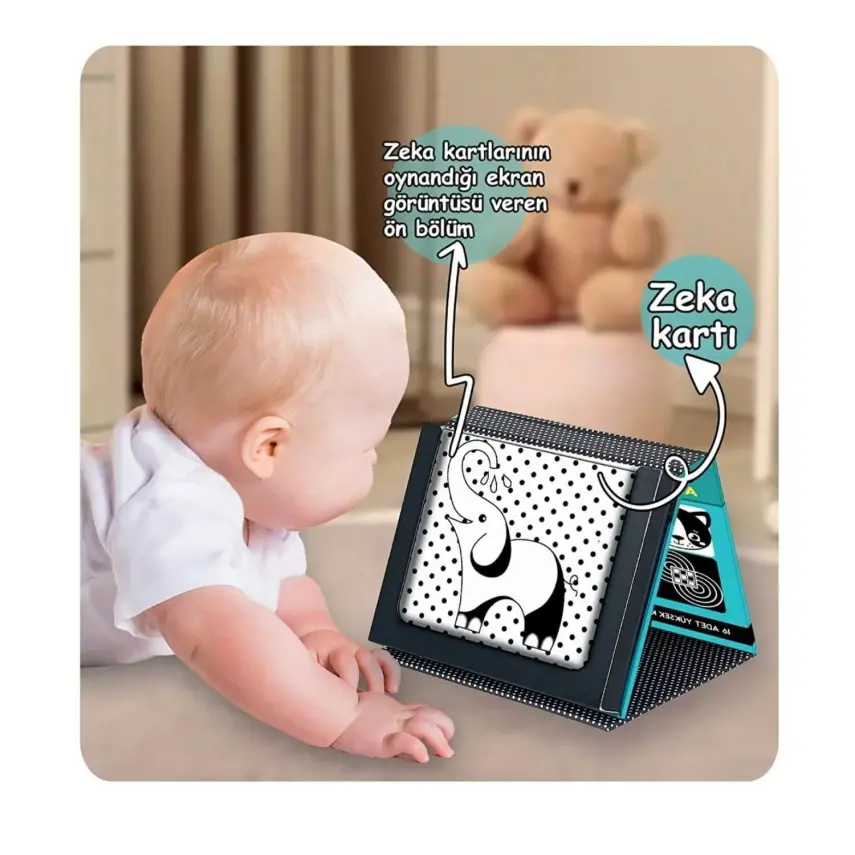 Tummy Time Karın Üstü Aktiviteli Aynalı Zeka Kartı - 4