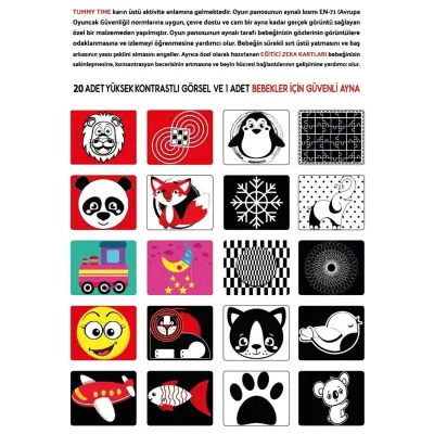 Tummy Time Karın Üstü Aktiviteli Aynalı Zeka Kartı - 2