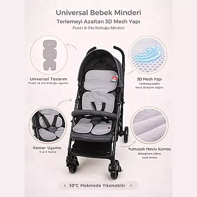 Ubeybi Pamuklu Ana Kucağı Kılıfı Turna Kuşu - 3