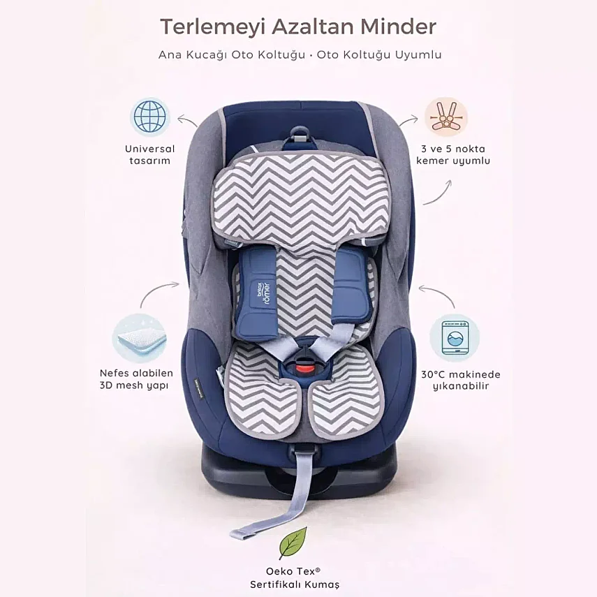 Ubeybi Pamuklu Ana Kucağı Kılıfı Turna Kuşu - 5