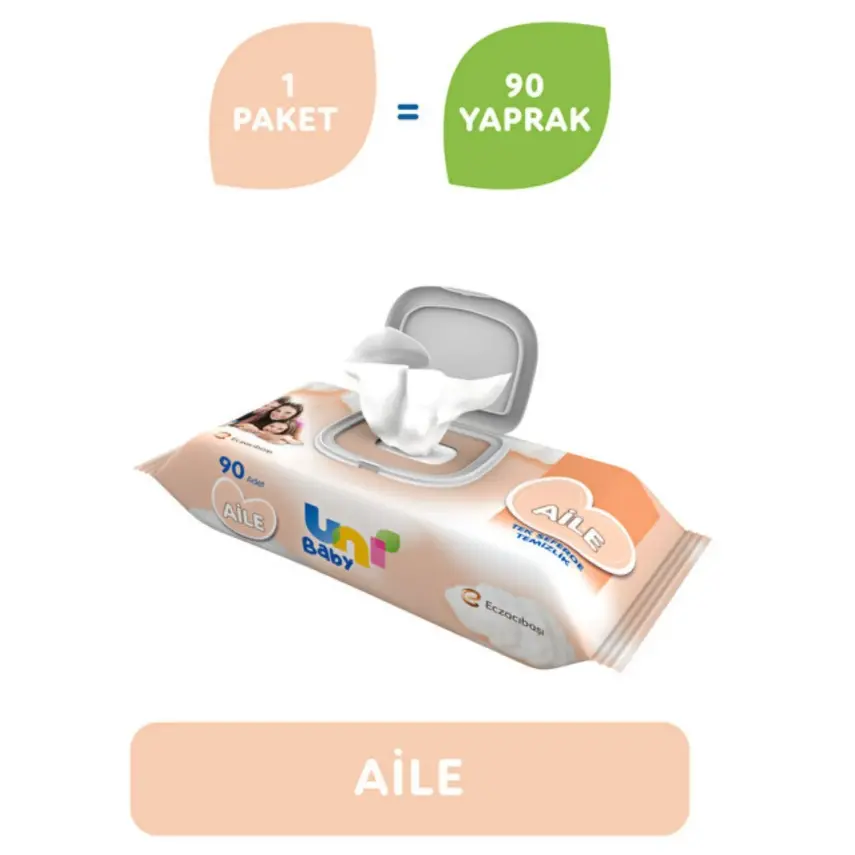 Uni Baby Aile Islak Mendil 90 Yaprak - 4