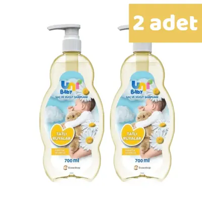 Uni Baby Papatya Özlü Bebek Şampuanı 700 ml (Yeni) x2 Adet - 1