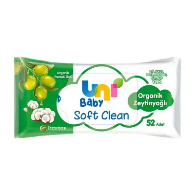 Uni Baby Soft Clean Organik Pamuk Özlü ve Organik Zeytinyağlı 12x52li - 4