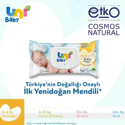 Uni Baby Yenidoğan Islak Pamuk Mendil 14x40lı Fırsat Paketi 0-6 Ay - 11