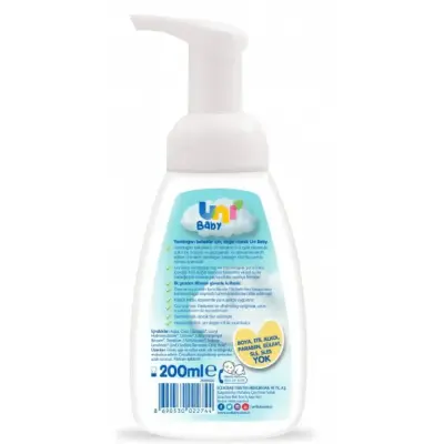 Uni Baby Yenidoğan Köpük Şampuan 200 ml x2 Adet - 3