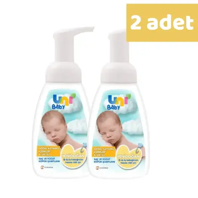 Uni Baby Yenidoğan Köpük Şampuan 200 ml x2 Adet - 2