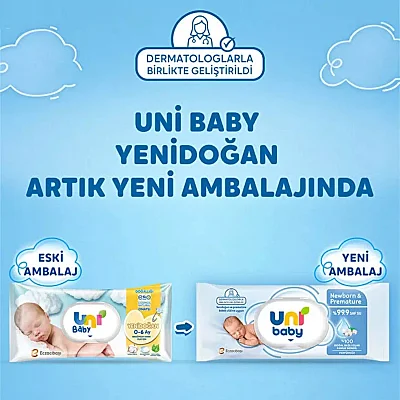 Uni Baby Yenidoğan Prematüre Islak Mendil 12x40lı - 6