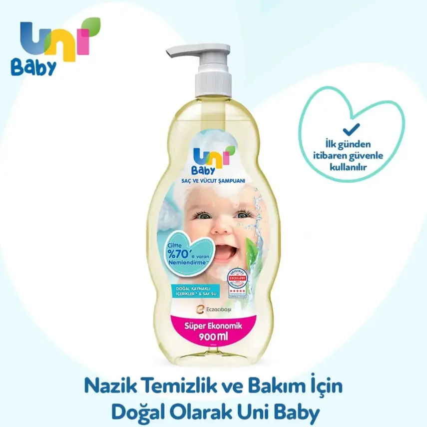 Unibaby Çantalı Set (Antrasit) Uni Baby Islak Mendil + Uni Baby Bebek Şampuanı+ Çanta Hediyeli - 7