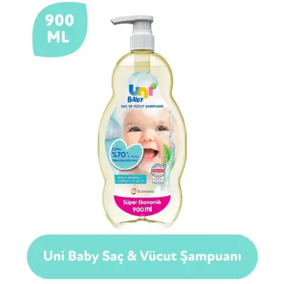 Unibaby Çantalı Set (Antrasit) Uni Baby Islak Mendil + Uni Baby Bebek Şampuanı+ Çanta Hediyeli - 5
