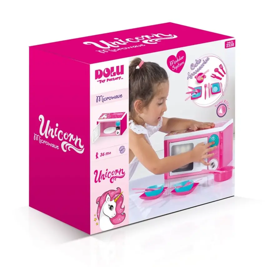 Unicorn Sesli Pembe Mikrodalga Fırın - 1