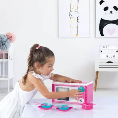 Unicorn Sesli Pembe Mikrodalga Fırın - 4