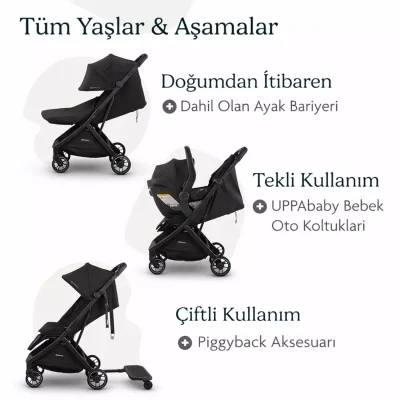 Uppababy Minu V3 Kabin Bebek Arabası Savannah - 5