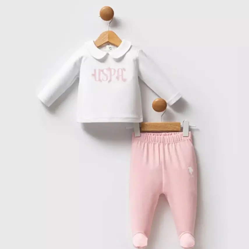 U.S. Polo  Bebe Yaka 2li Takım Beyaz - 1