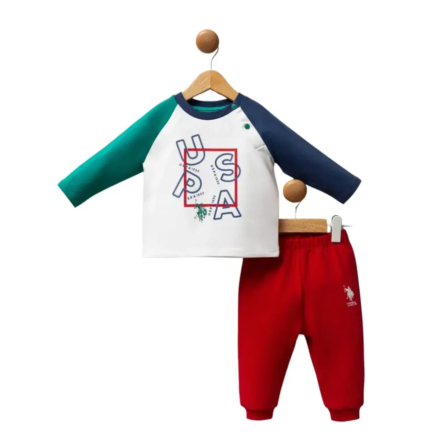 U.S. Polo 2li Takım Beyaz Yeşil - 1