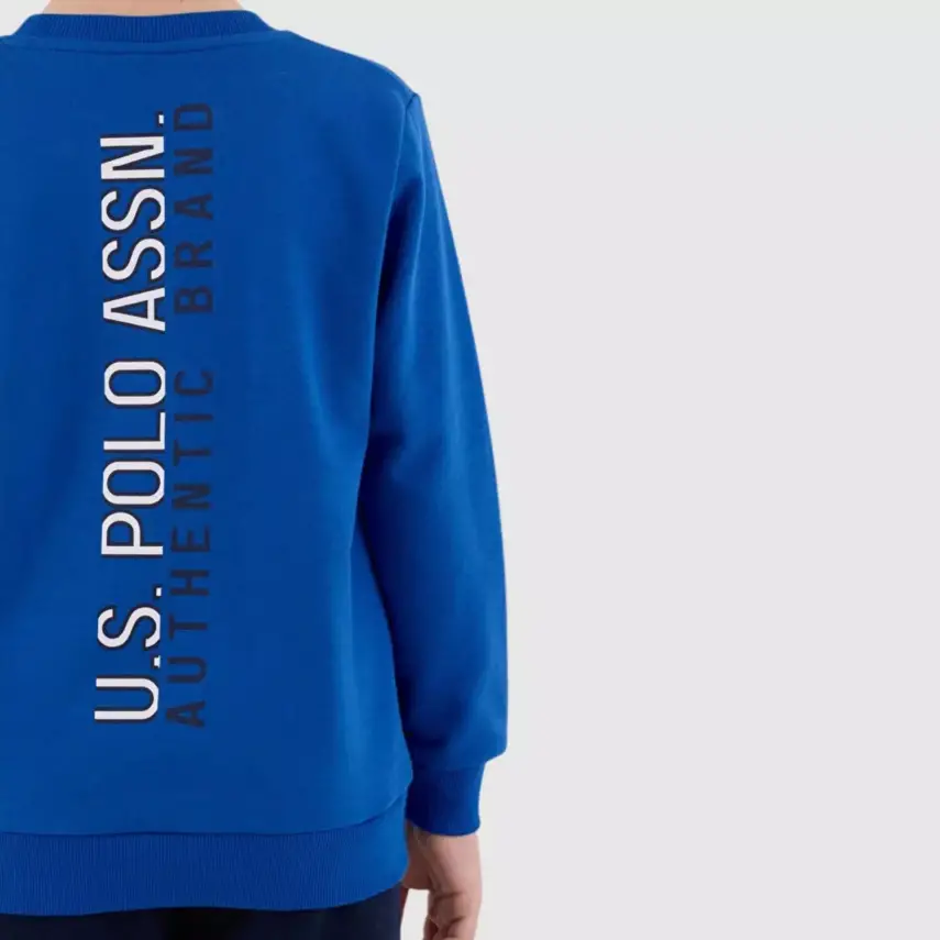 U.S. Polo 2li Takım Cobalt Büyük Logo Baskılı - 4