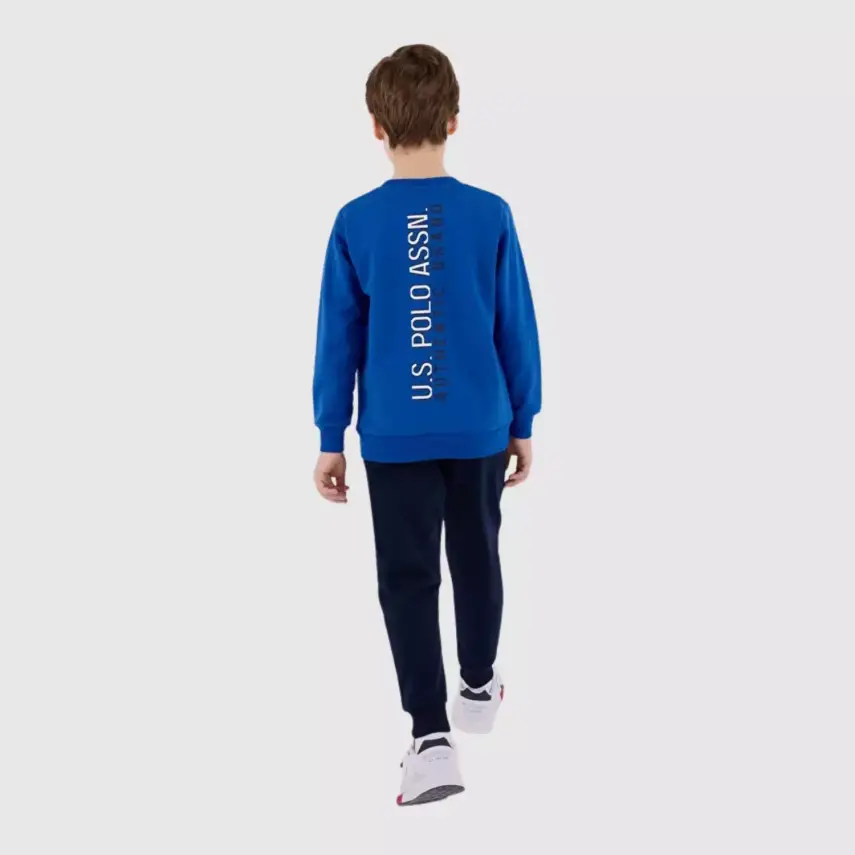 U.S. Polo 2li Takım Cobalt Büyük Logo Baskılı - 5
