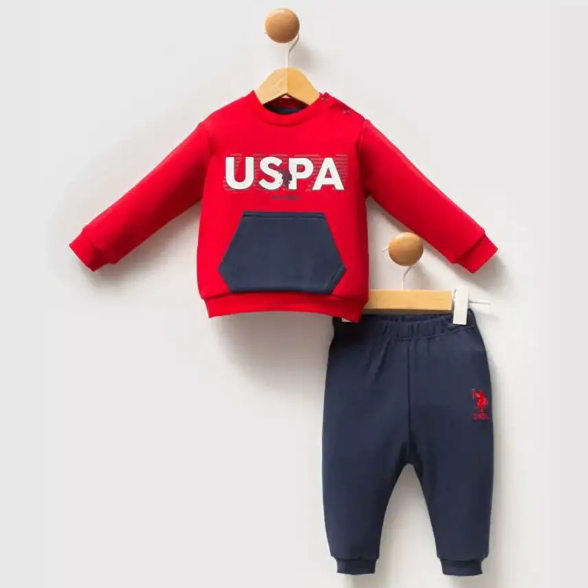 U.S. Polo 2li Takım Kırmızı Kontrast Şeritli - 1