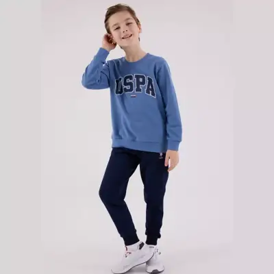 U.S. Polo 2li Takım Mavi Marka Yazılı - 3