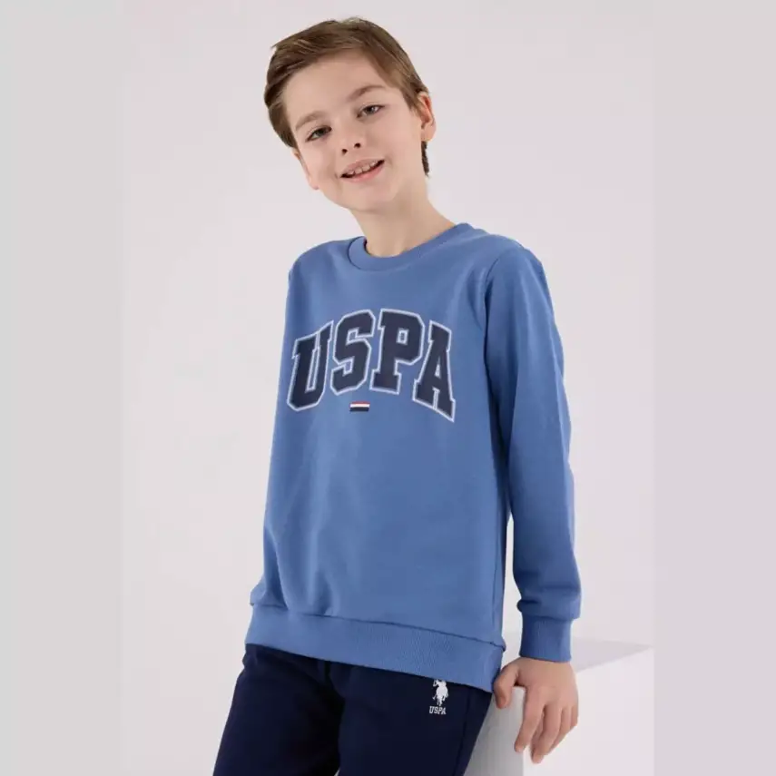 U.S. Polo 2li Takım Mavi Marka Yazılı - 4