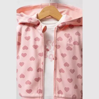 U.S. Polo 3lü Takım Açık Pembe Kalp Detaylı - 4