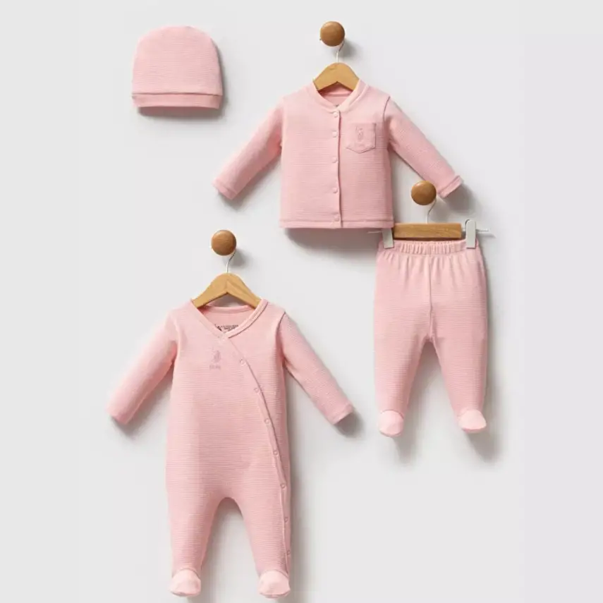 U.S. Polo 4lü Takım Açık Pembe Cepli - 1