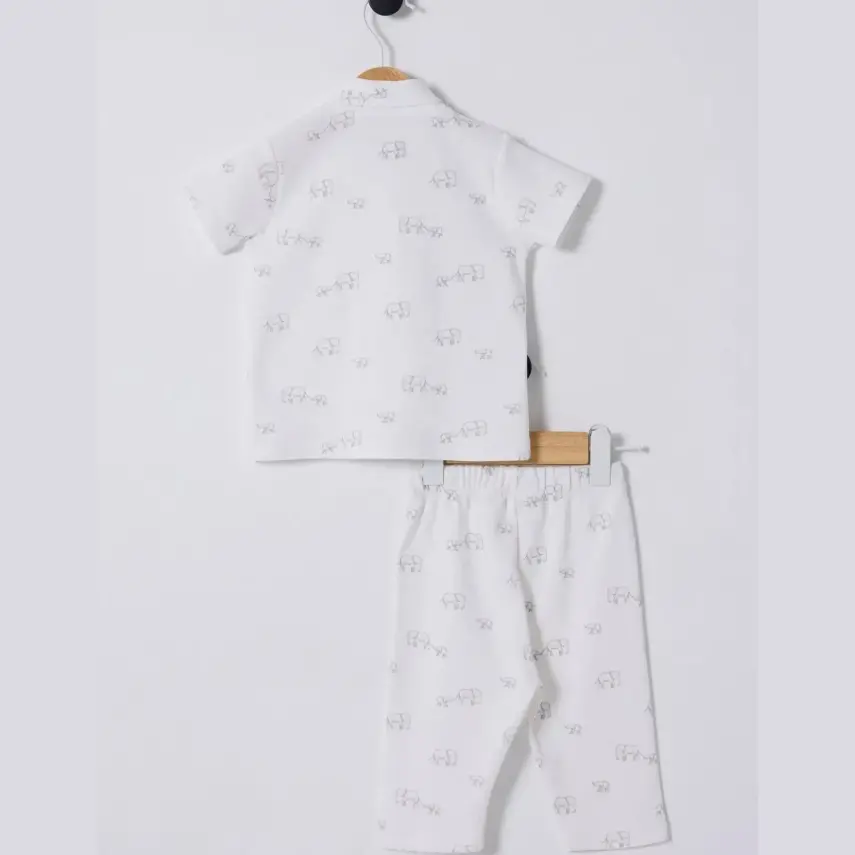 U.s. Polo  Bebek Pijama Takımı Beyaz Unisex - 2