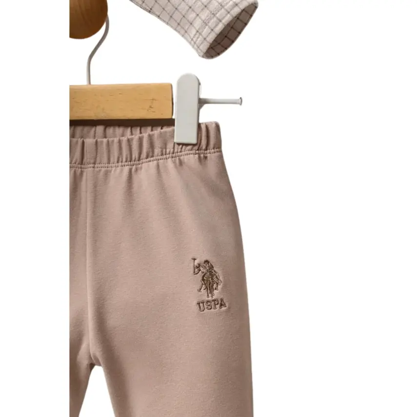 U.S. Polo Erkek Bebek 2li Takım Bej Melanj - 4