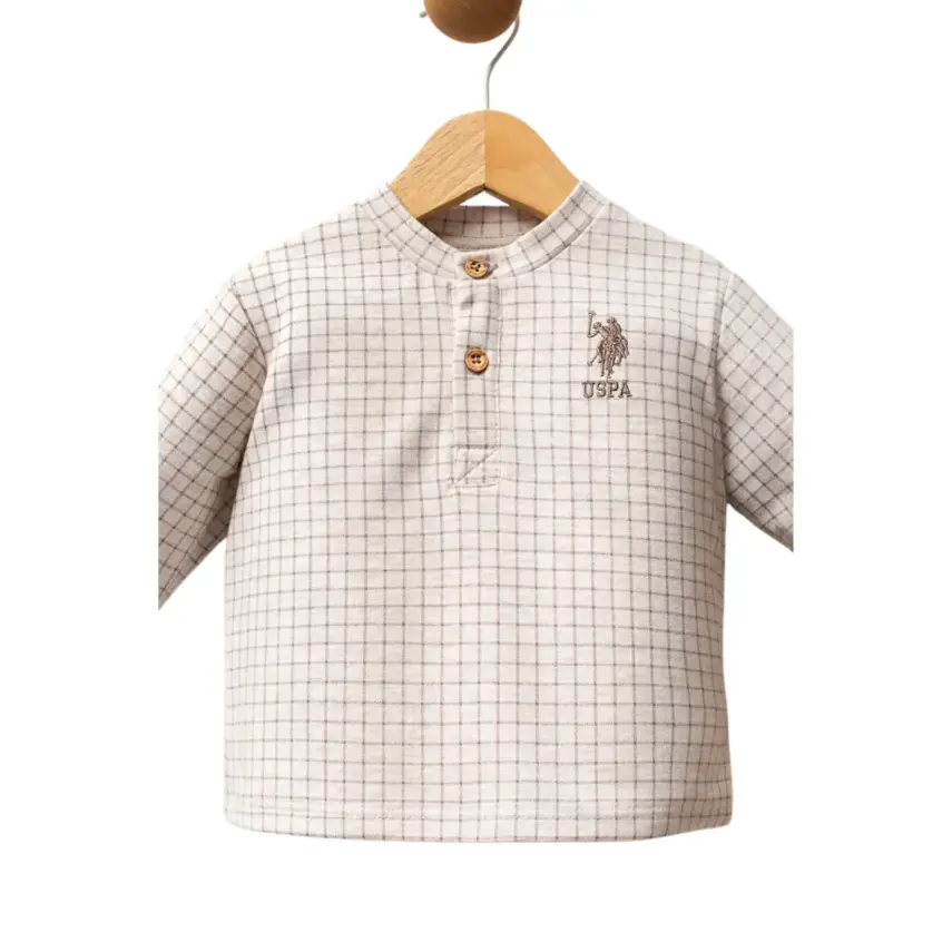 U.S. Polo Erkek Bebek 2li Takım Bej Melanj - 6